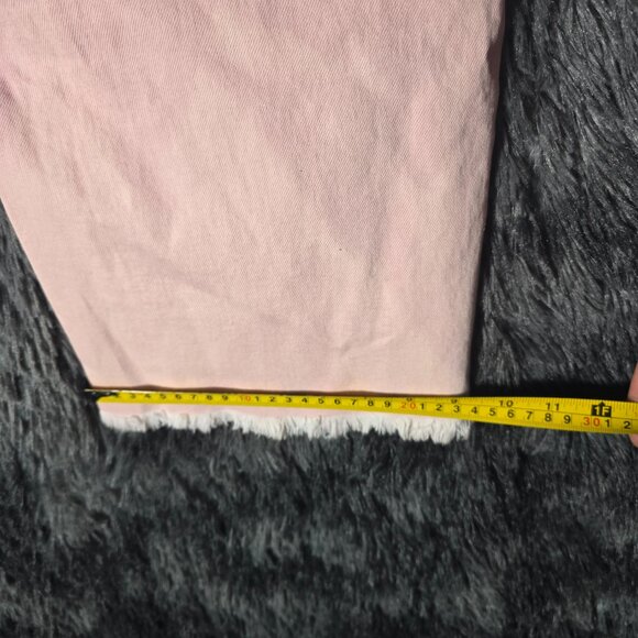 DL1961 Hepburn High Rise Wide Leg Jeans Womens 28 Pink Raw Hem NWT $209 retail - Picture 8 of 9
